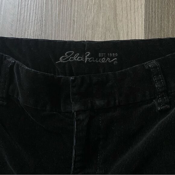 Eddie Bauer Corduroy Pants Black 8 Women’s Casual Comfy Minimalist - Picture 2 of 12